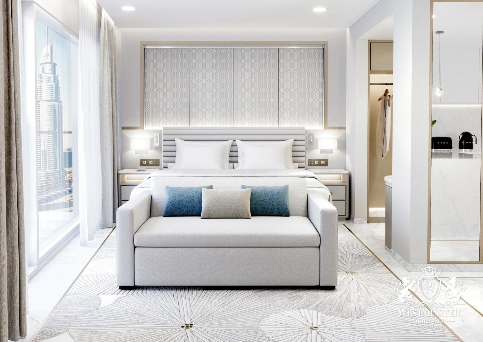 Westminster Dubai Mall Ngoại thất bức ảnh A rendering of a bedroom in a Signature Suite